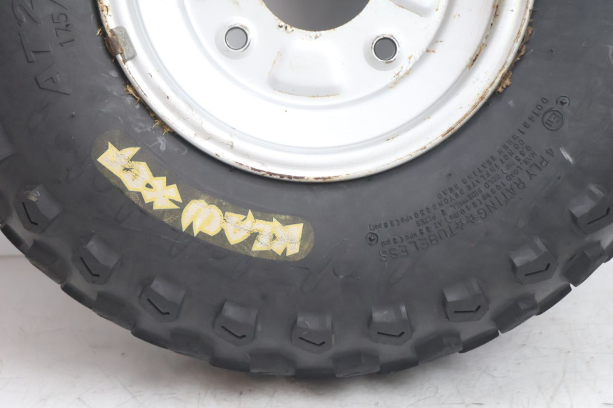 photo de ARO DIANTEIRO E PNEU KYMCO MXU R 250 (2004 - 2010) - Zoom do estado de desgaste