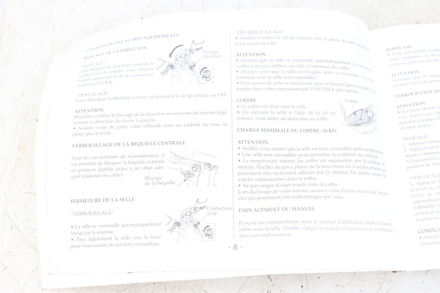 photo de MANUAL DO UTILIZADOR DAELIM A-FOUR 2T 50 (2005 - 2012) - Zoom do estado de desgaste