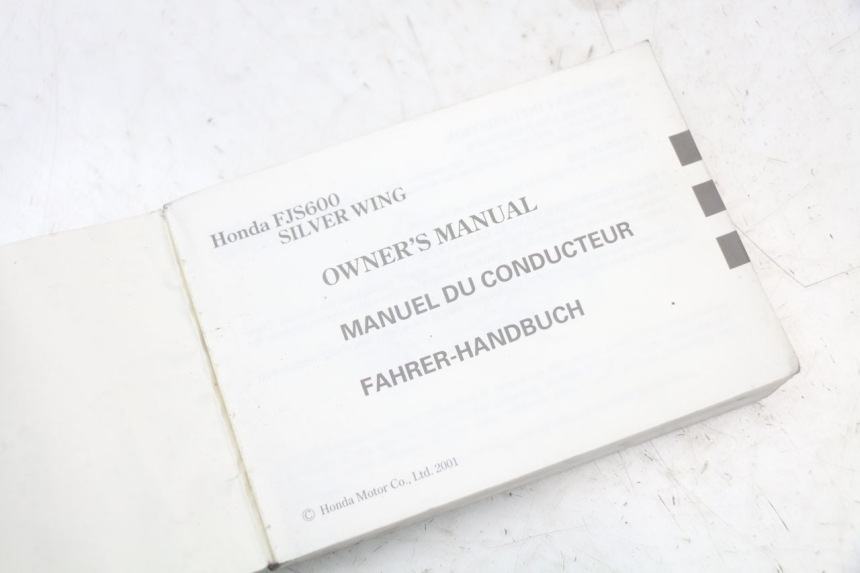 photo de MANUAL DO UTILIZADOR HONDA FJS SILVERWING SILVER WING 600 (2001 - 2010) - Vista geral