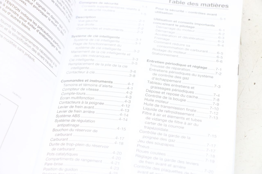 photo de MANUAL DO UTILIZADOR YAMAHA XMAX X-MAX ABS 125 (2017 - 2020) - Detalhe da peça